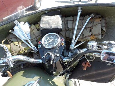 Dashboard motorcycle speedometer photo