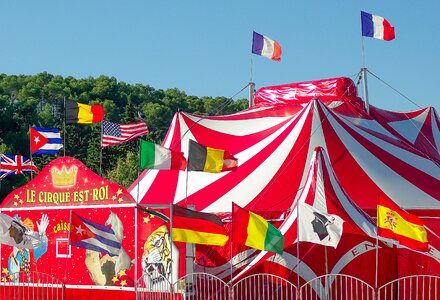 Marquee circus tent show photo