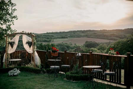 Hilltop hillside village photo