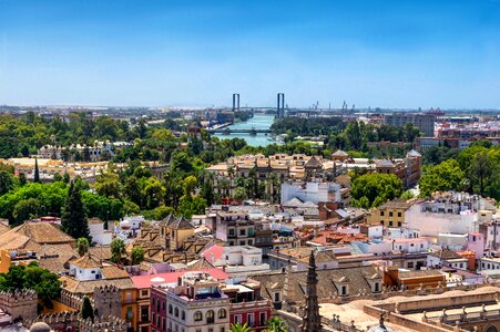 Skyline of Seville from the top of the Giralda photo