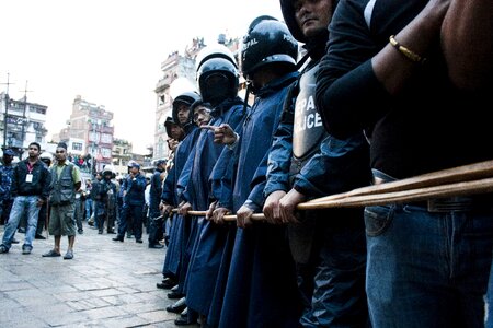 People mass demonstration photo