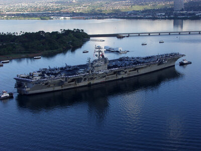 Arizona Memorial in Pearl Harbor Hawaii. photo