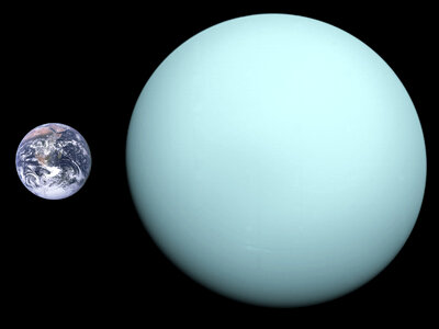 Comparison of Uranus and Earth photo