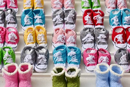 Colorful footwear knitwear photo