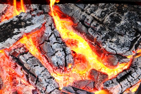 Flame campfire heat photo