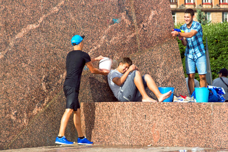 boys with water guns photo