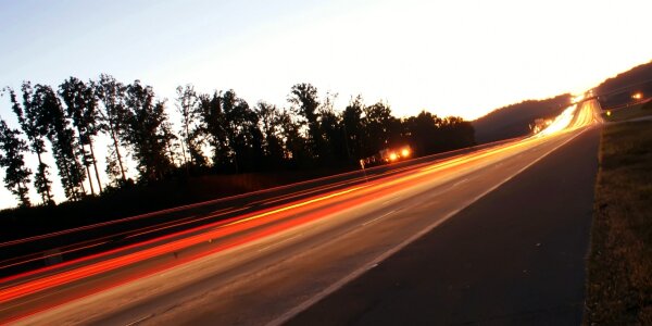 Exposure headlight highway photo