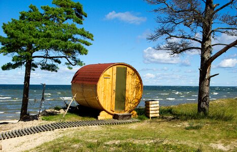 Baltic sea sauna wild nature