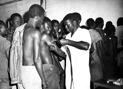 Benin black and white group photo
