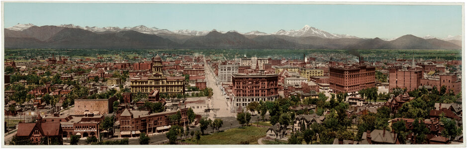 Panorama of Denver, Colorado in 1898 photo