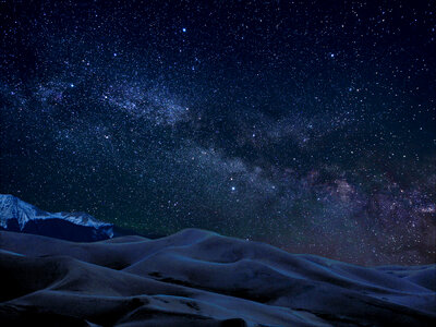 Stars of the Milky Way over the Dunes photo