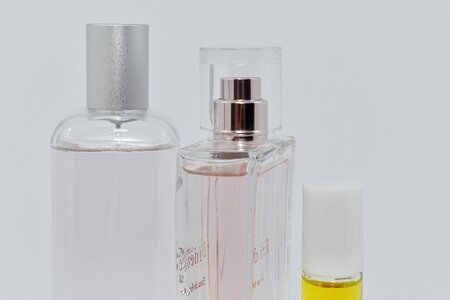 Perfume glass bottle photo