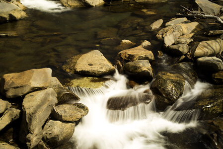Cascading Water Closeup in Great Smoky Mountains National Park, Tennessee