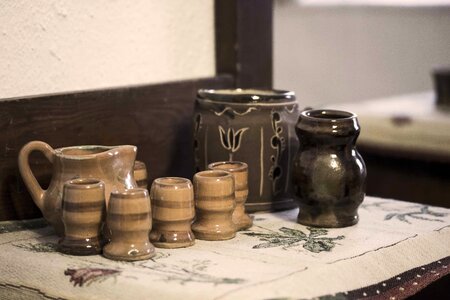 Antique brown ceramics photo