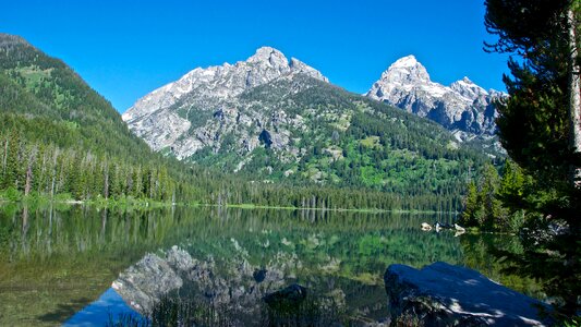 Wyoming mountains water photo