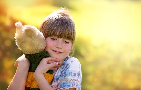 Girl teddy teddy bear photo