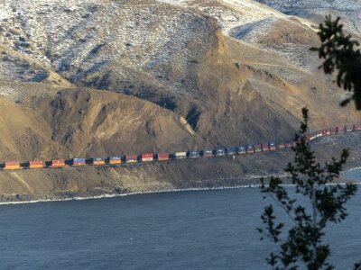 Freight Train Kamloops Lake photo