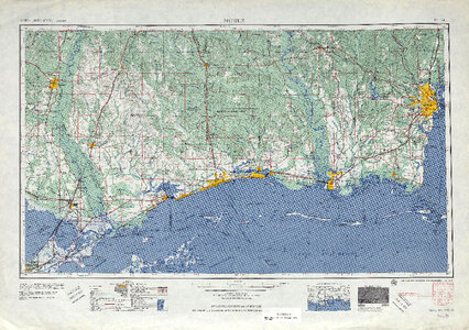 1953 map of the Mississippi Gulf Coast around Gulfport photo