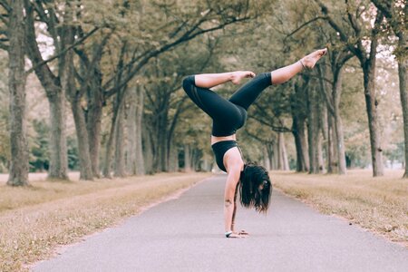 Incredible Balance Yoga Posing photo