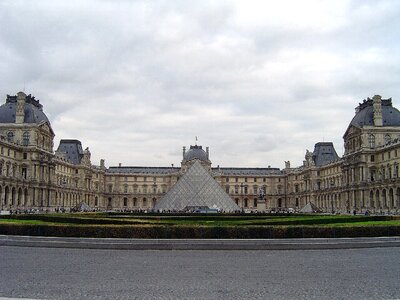Louvre Museum Pyramid Paris Architecture photo