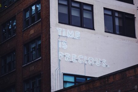 Time Is Precious Neon Sign photo