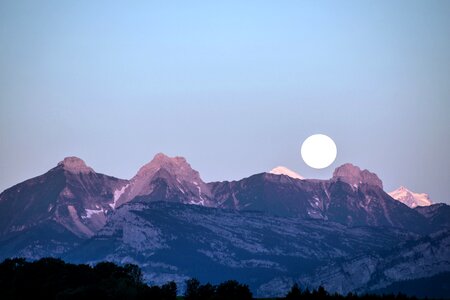 Mist moon mountain