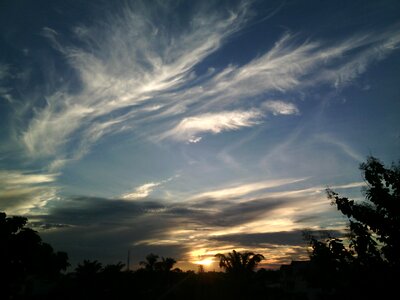 Sunset clouds sky photo