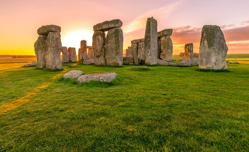 Stonehenge under the sunset skies photo