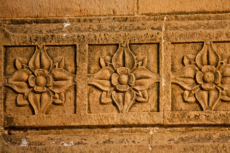 Flower Pattern On Wood