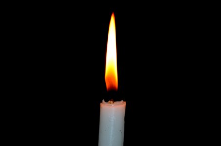 Single Candle Burning photo