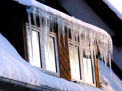 Winter window roof photo