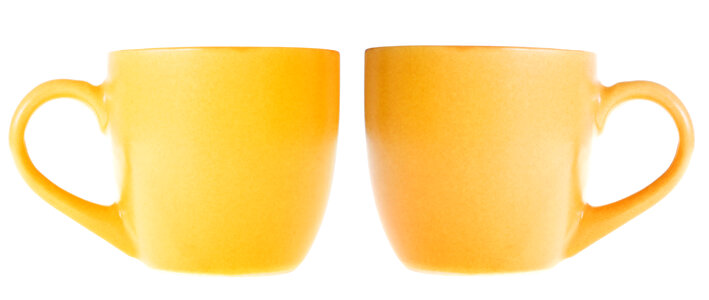Isolated Yellow Cups photo