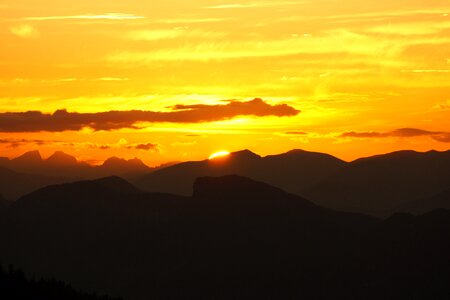 Alpine dusk atmosphere photo