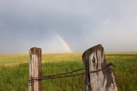 Countryside fence field photo