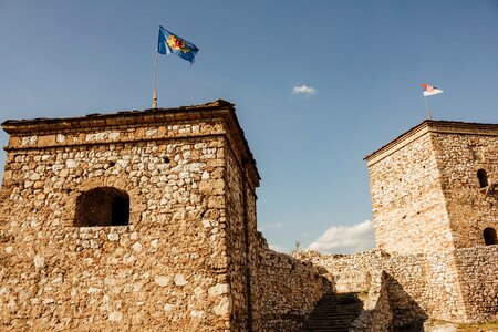 Medieval fortification flag photo