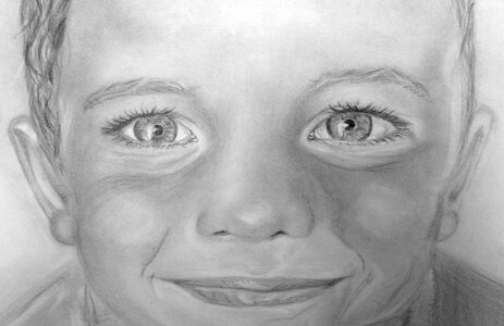 Smile portrait drawing photo