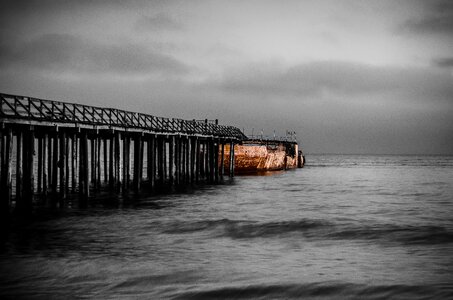 Grey day ocean sea