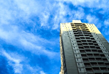Apartment architecture blue sky photo