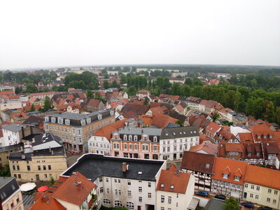 Overview of the German town Stralsund with St. Jacobi Church photo