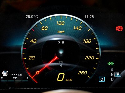 Kilometer speed limit speedometer photo