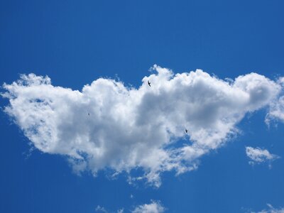 Clouds form white cumulus clouds