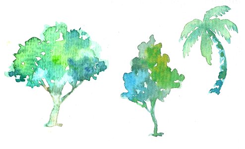 Watercolor painting painting ink