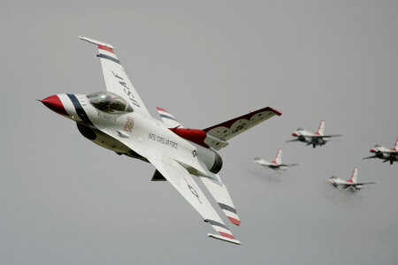 F-16 Fighting Falcon Thunderbirds with the U.S. Air Force photo