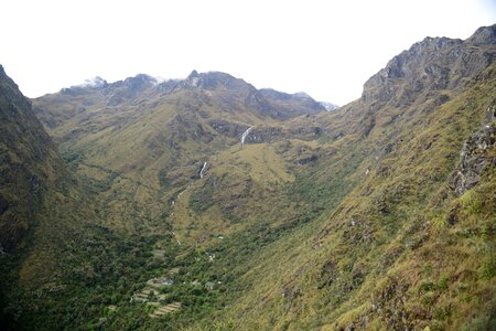 Inca trail to Machu Picchu, Cusco, Peru photo