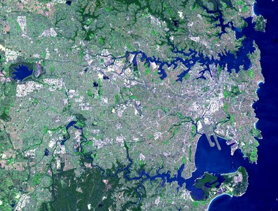 Satellite Image of the Sydney Metropolitan Area photo