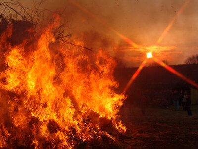Fire easter fire sunset