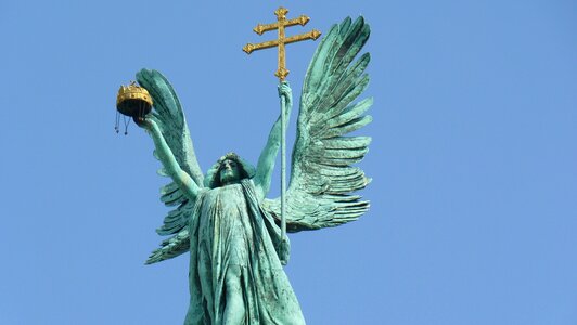 Budapest heroes ' square the archangel photo