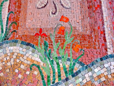 Flowers mosaic texture