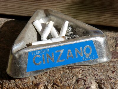 Cinzano advertising cigarette photo
