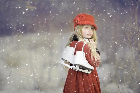 Skating snow girl